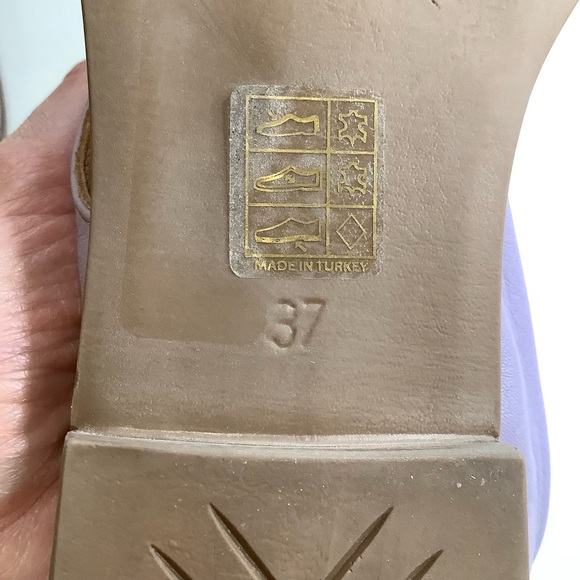 BUENO Bianca Lilac Leather Flat Sandal Size 37 - Picture 6 of 11